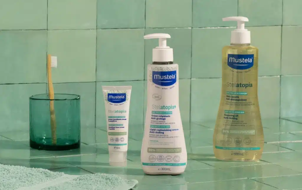 Mustela Stelatopia eczema skincare routine products